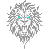 Lion Blue Eyes Tribal