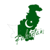 Map of Pakistan, flag of Pakistan