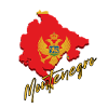 Map of Montenegro, flag of Montenegro