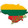 Map of Lithuania, flag of Lithuania