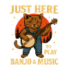 Chat musicien avec banjo