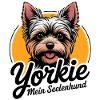 Cute Yorkshire Terrier dog silhouette