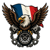 French Eagle with Flag