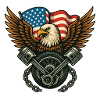 Patriotic Eagle with USA Flag