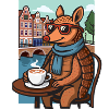 Amsterdam canal belt animal