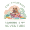 Capybara while reading - Reading adventure