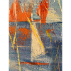 Sails in calm, abctract