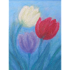 Tulips Abstract Flowers in Vibrant Acrylic