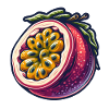 Passionsfrucht Bunte Illustration
