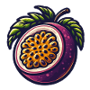 Passionsfrucht-Illustration für Naturliebhaber