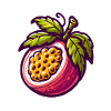 Vibrant Passionflower Fruit Illustration