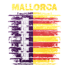 Mallorca Skyline mit spanischer Flagge