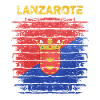 Lanzarote flag design with wave pattern
