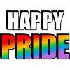 Lebendige Pride-Regenbogen-Typografie