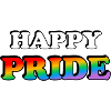 Pride Rainbow Text Design