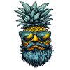 Pineapple with beard
