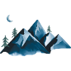 Moonlit Mountain Landscape