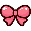 Pink Cartoon Bow Design