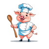 Chef cuisinier cochon