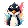 Cool Pingu with sunglasses