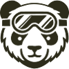 Pandabär Skibrille
