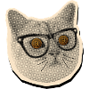 Comic-Katze mit Bitcoin-Brille