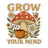 Growth Ghost Mushroom Flowers Design