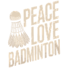 Conception de badminton Peace Love
