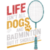 Dog and badminton
