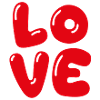 Red and artistic love design