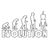 Evolution mit Roboterfigur Design