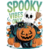 Spooky Vibes Halloween Pumpkin Design