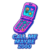 Retro Flip Phone with Heart and Star