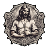 Saint Mary Artistic Illustration