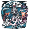 Mystic Night Guitarist Illustration