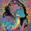 Psychedelic Forest Dragon Illustration