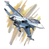 Fighter jet in dynamic design