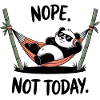Chilling Panda Relaxing in Hammock