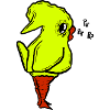 Dark frog with human eye