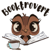 Booktrovert Owl with Book and Coffee