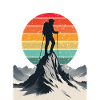 Adventurer at the Mountain Summit