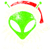 Festliches Alien Head Weihnachtsdesign