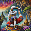 Gorilla Yogi in Mystical Landscape