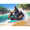Gorille surfur tropical