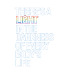 Inspirational Light in Darkness Quote Design