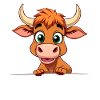 Funny Bull Cartoon Design