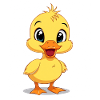 Cute duckling cartoon design