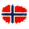Norway Flag Blobs