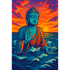 Serene Buddha by Sunset
