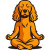 Serene Meditating Dog Illustration